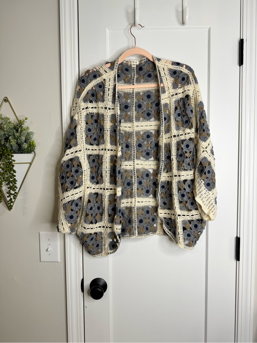 POL Crocheted Open Shrug